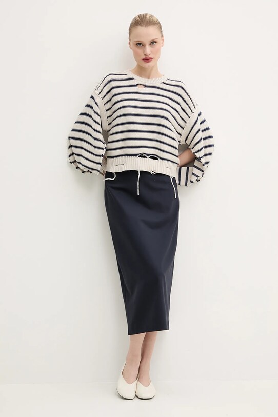 MM6 Maison Margiela sweter S52HL0042.M13080 beżowy SS25