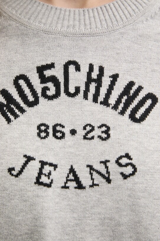 Хлопковый свитер Moschino Jeans 0907.3201 серый