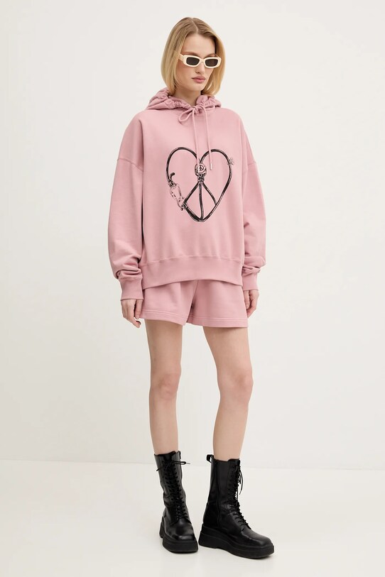 Moschino Jeans felpa in cotone 1708.3228 rosa SS25
