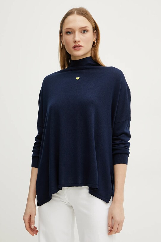 MAX&Co. maglione in lana applique blu navy 2518361024200