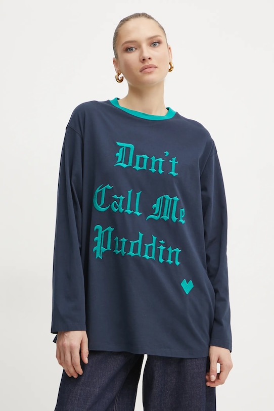 MAX&Co. longsleeve din bumbac imprimeu bleumarin 2518971031200