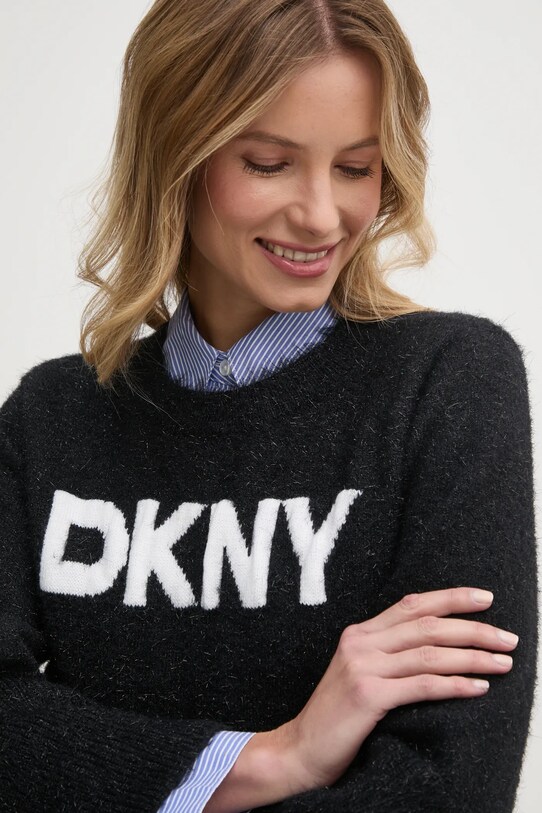 Dkny sweter czarny DJ4R0504