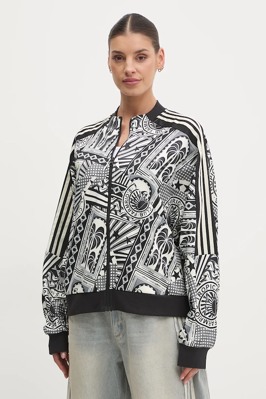 adidas bluză x Farm Rio cu modele negru JD6296