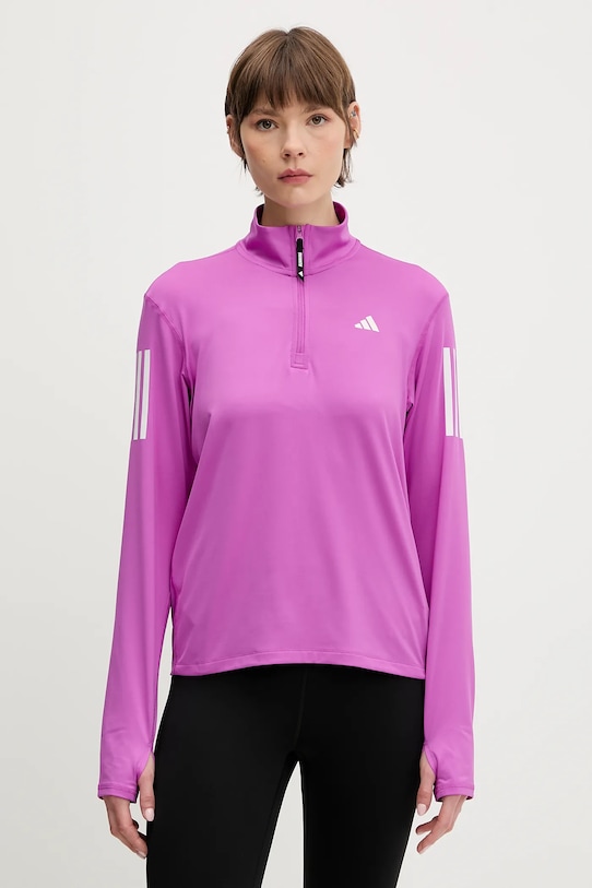 adidas Performance futós felső Own The Run elasztánnal rózsaszín JV5905
