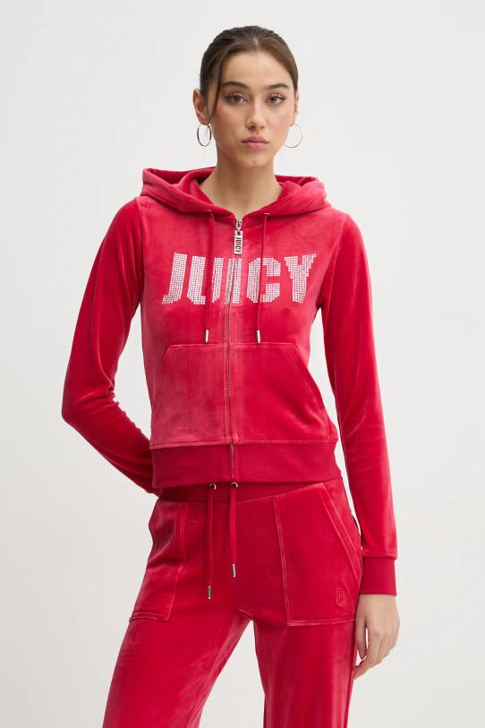 Juicy Couture bluza z elastanem czerwony JCBAS125861