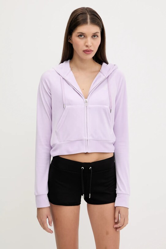 Pulover Juicy Couture Našitek vijolična JCWA122001