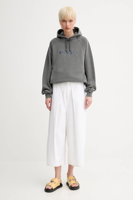 Памучен суичър Sunnei RTWXJER031 сив SS25