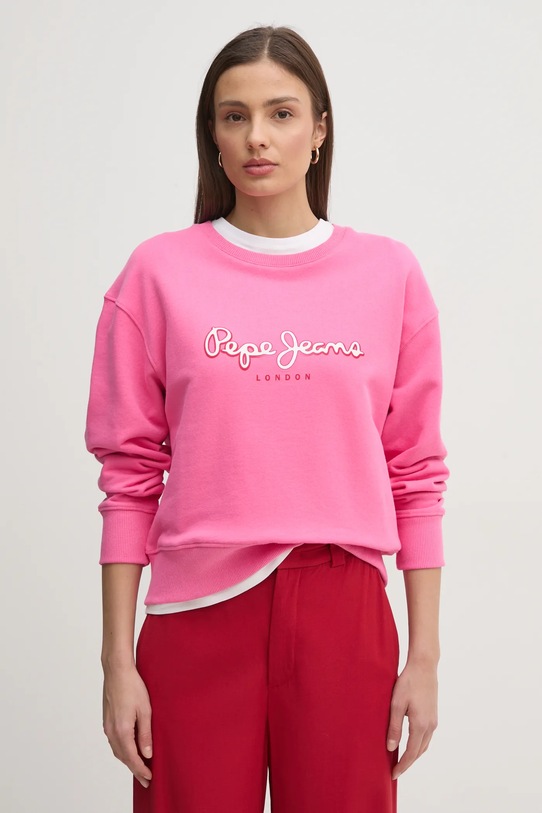 Βαμβακερή μπλούζα Pepe Jeans MADDY ροζ PL581484