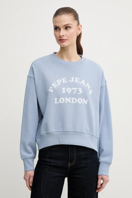 Mikina Pepe Jeans VENUS bez kapuce modrá PL581487