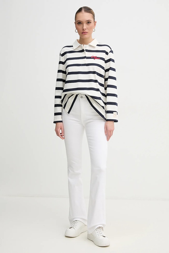Pepe Jeans hanorac de bumbac RHONDA PL581491 alb SS25