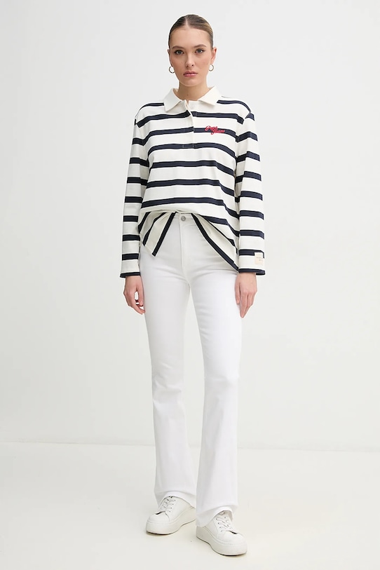 Pepe Jeans bluza bawełniana RHONDA PL581491 biały SS25