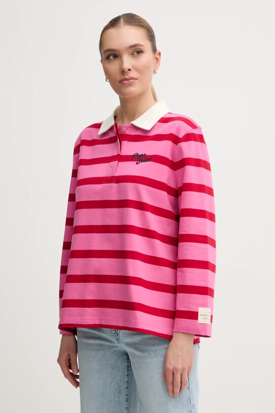 Bombažen pulover Pepe Jeans RHONDA Našitek rdeča PL581491