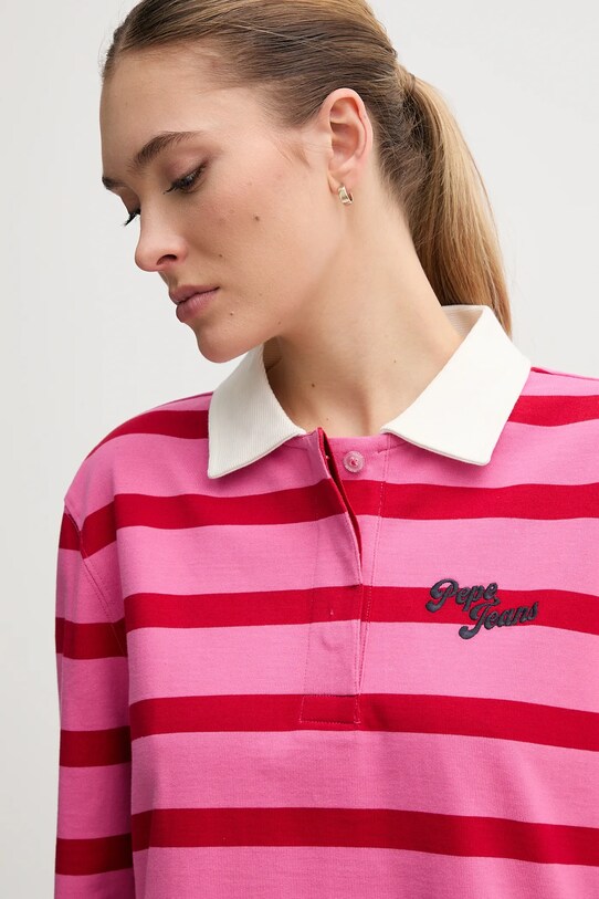 Bombažen pulover Pepe Jeans RHONDA rdeča PL581491