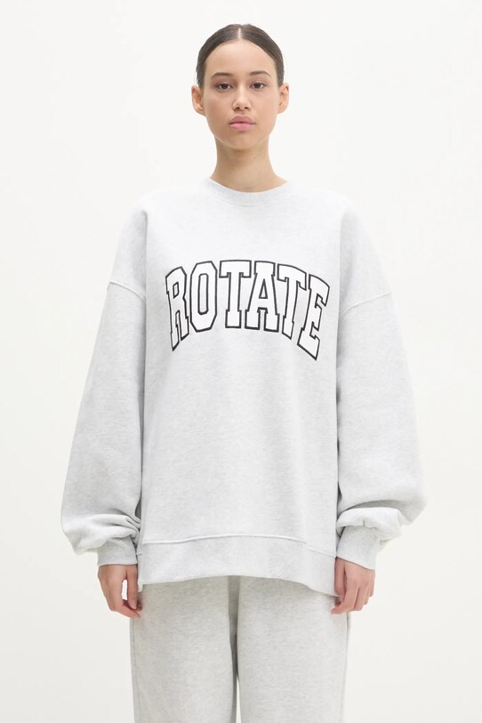 Rotate hanorac de bumbac imprimeu gri 1134271473