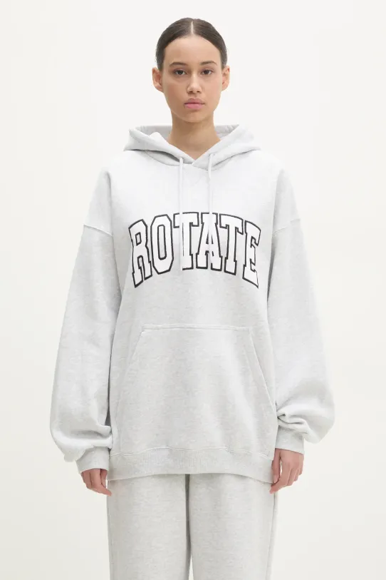 Rotate cotton sweatshirt cotton gray 1134291473