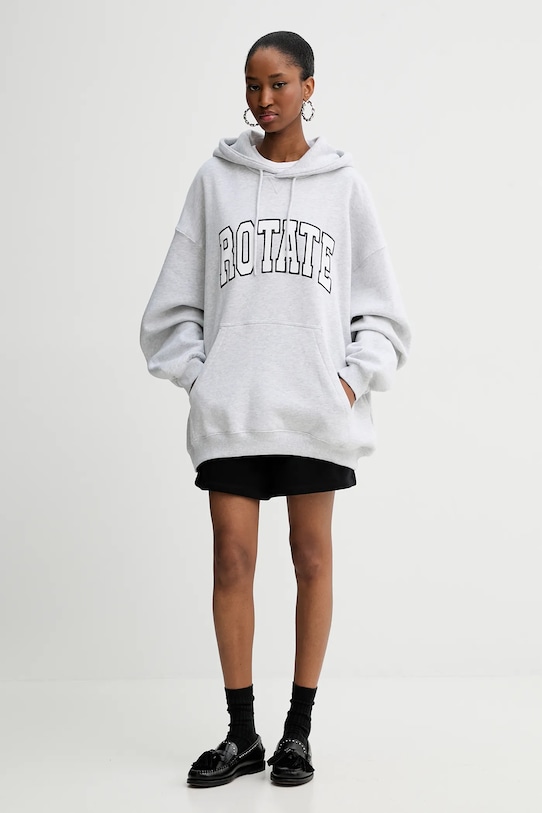 Rotate bluza bawełniana 1134291473 szary SS25