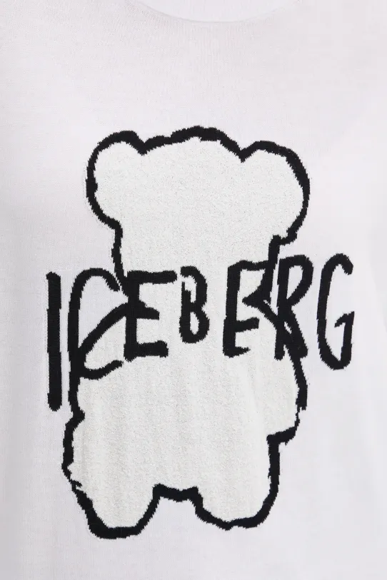 Iceberg sweter bawełniany A009.9515 biały