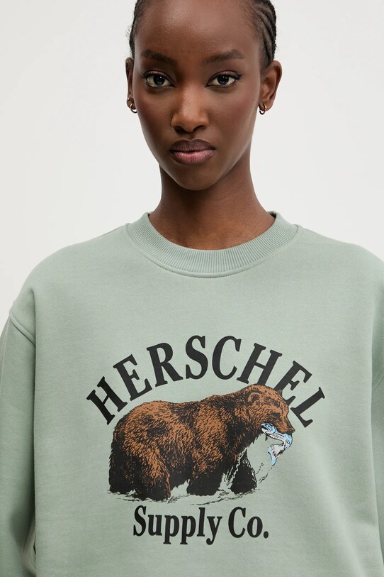 Herschel hanorac de bumbac verde 50446.01898