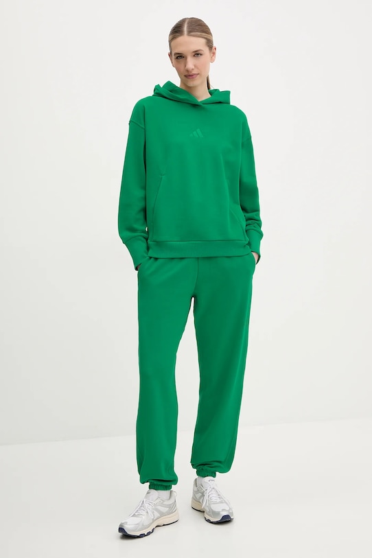 adidas bluza bawełniana ALL SZN JD4719 zielony SS25