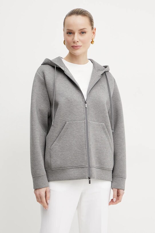 Weekend Max Mara bluza z kapturem szary 2515911021600
