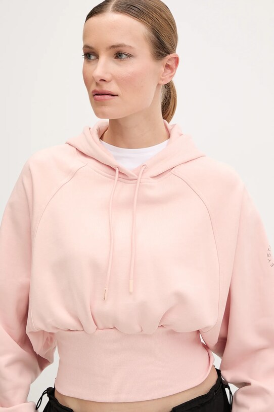 Хлопковая кофта adidas by Stella McCartney оранжевый JJ4161