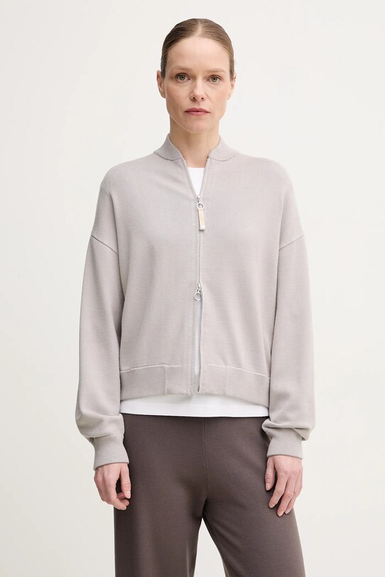 Max Mara Leisure kardigán vékony szürke 2516311017600