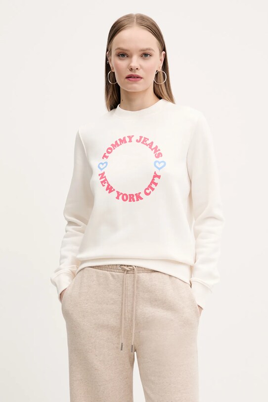 Tommy Jeans felpa senza beige DW0DW21770