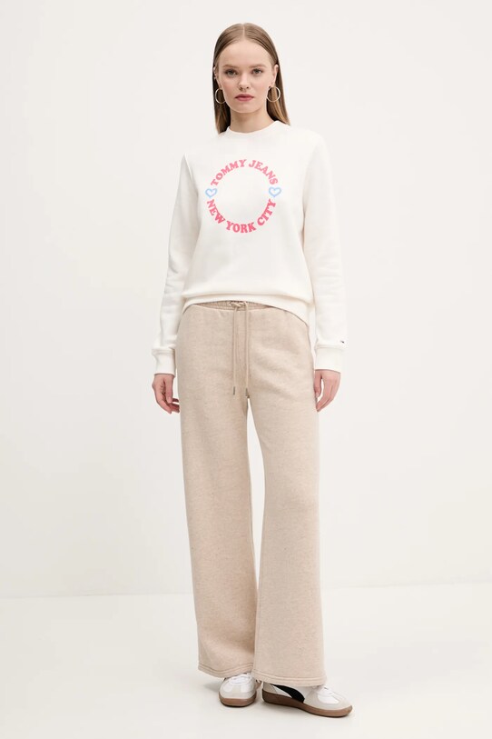 Tommy Jeans felpa DW0DW21770 beige SS25