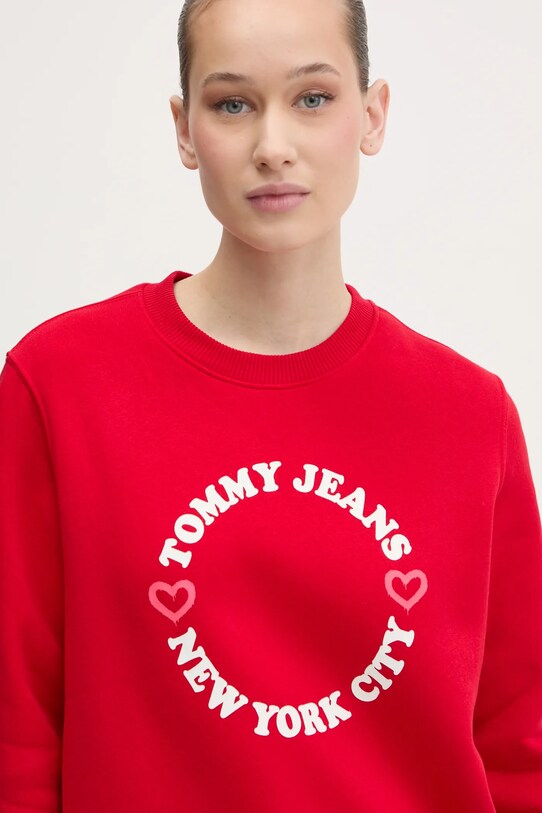 Tommy Jeans bluza rosu DW0DW21770