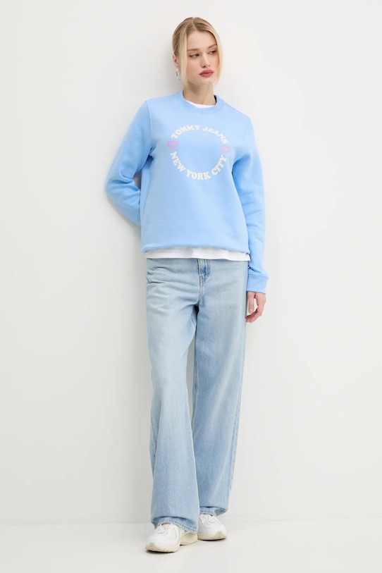 Tommy Jeans bluza DW0DW21770 niebieski SS25