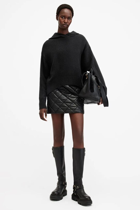 Шерстяна кофта AllSaints INES W074KB чорний