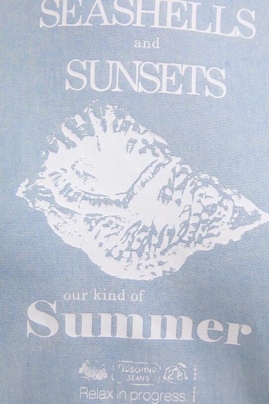 Moschino Jeans hanorac de bumbac 1701.3730 albastru