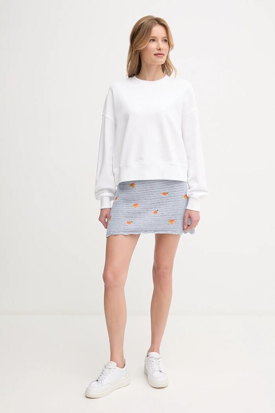 United Colors of Benetton bluza bawełniana 3UNID109A biały SS25