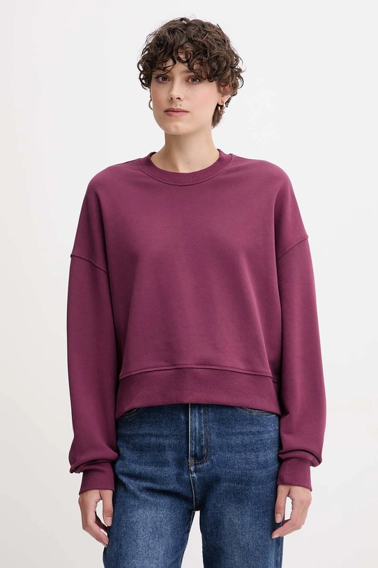 United Colors of Benetton bluza bawełniana fioletowy 3UNID109A