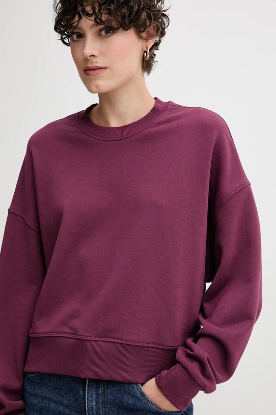 United Colors of Benetton bluza bawełniana fioletowy 3UNID109A