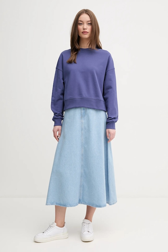 United Colors of Benetton felpa in cotone 3UNID109A blu navy AW25