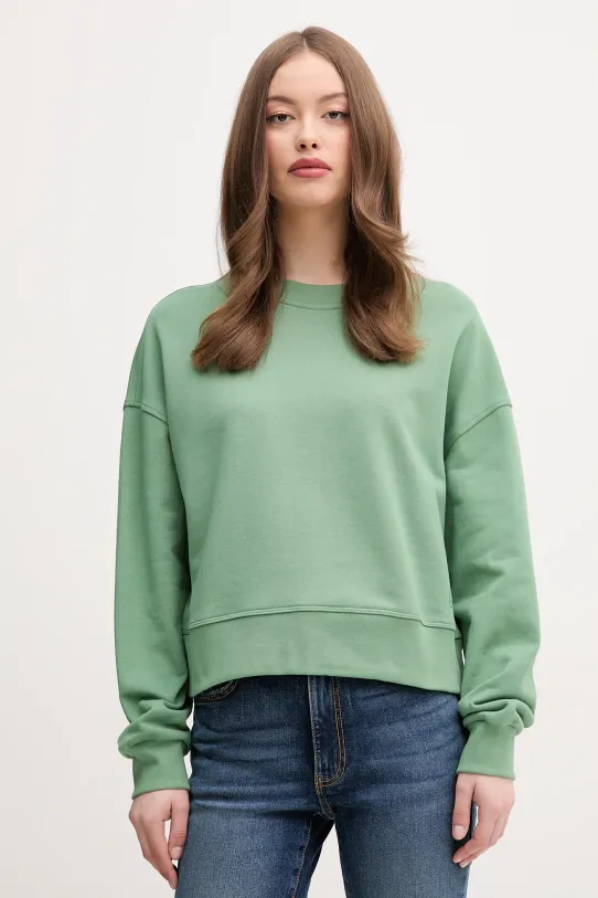 United Colors of Benetton bluza bawełniana nadruk zielony 3UNID109A