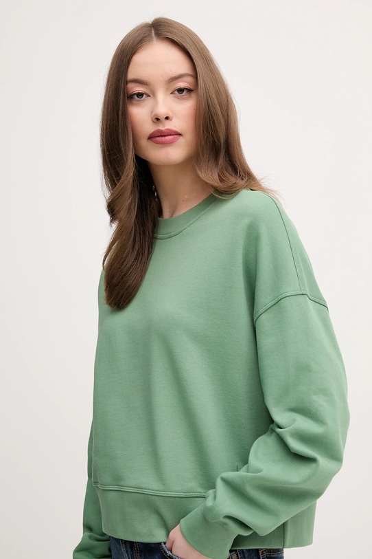 United Colors of Benetton bluza bawełniana zielony 3UNID109A
