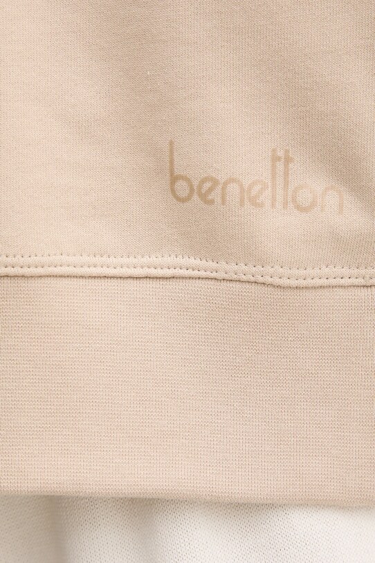 United Colors of Benetton pamut melegítőfelső 3UNID109A bézs