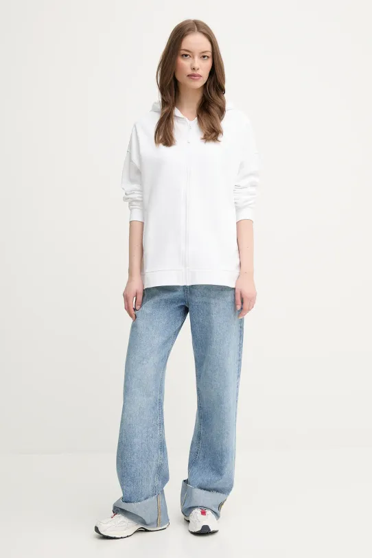 United Colors of Benetton hanorac de bumbac 3UNID500R alb AW25