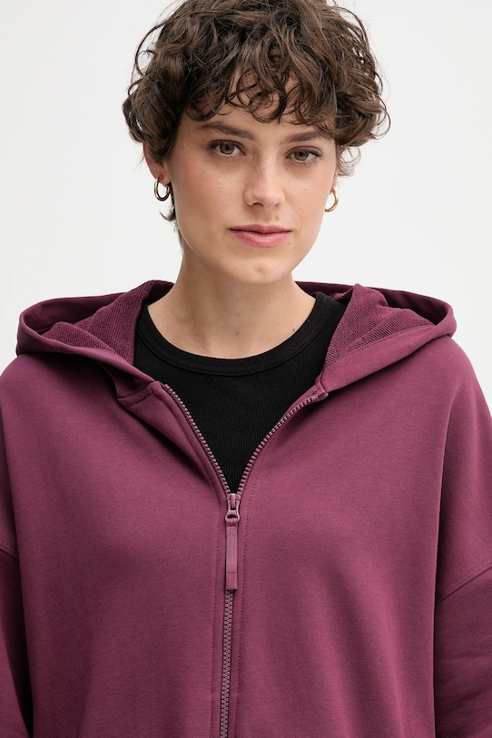 United Colors of Benetton bluza bawełniana fioletowy 3UNID500R