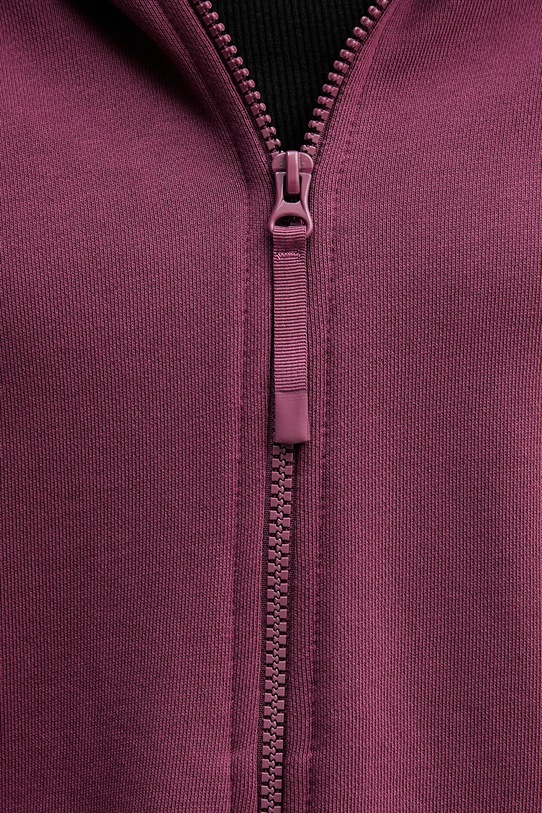 Pamučna dukserica United Colors of Benetton 3UNID500R ljubičasta