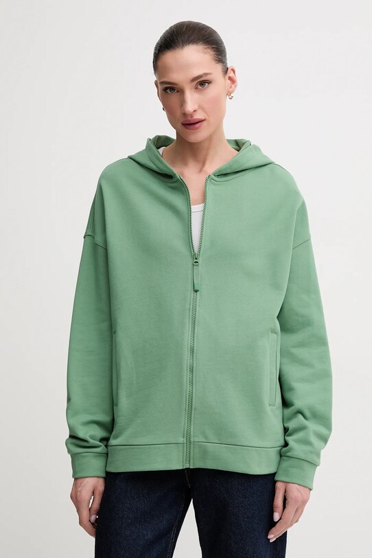 United Colors of Benetton bluza bawełniana bawełna zielony 3UNID500R