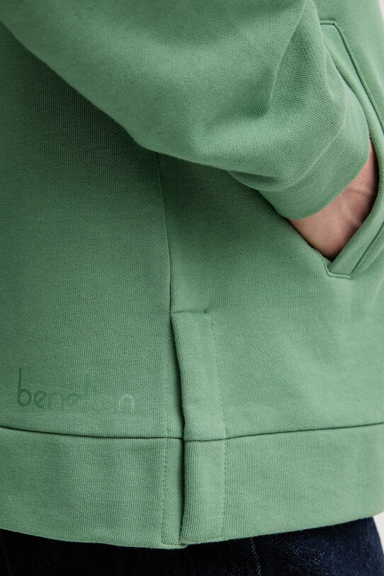 United Colors of Benetton hanorac de bumbac 3UNID500R verde