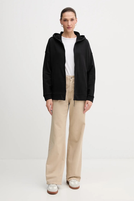 Памучен суичър United Colors of Benetton 3UNID500R черен AW25