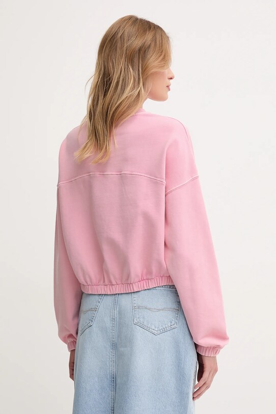 Oblečenie Bavlnená mikina United Colors of Benetton 39BLD109O ružová