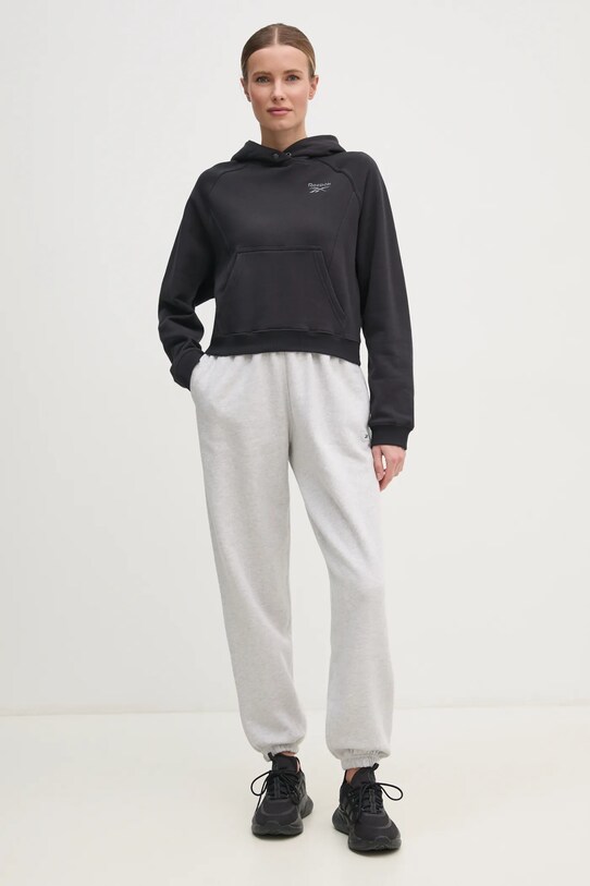 Бавовняна кофта Reebok Classic 100214101 чорний SS25