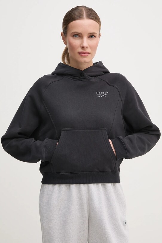 Бавовняна кофта Reebok Classic чорний 100214101