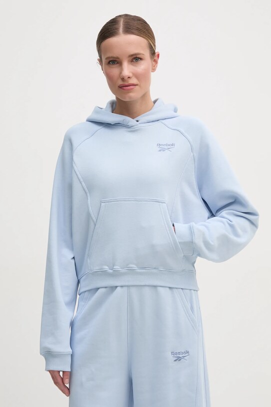 Reebok Classic hanorac de bumbac uni albastru 100221443