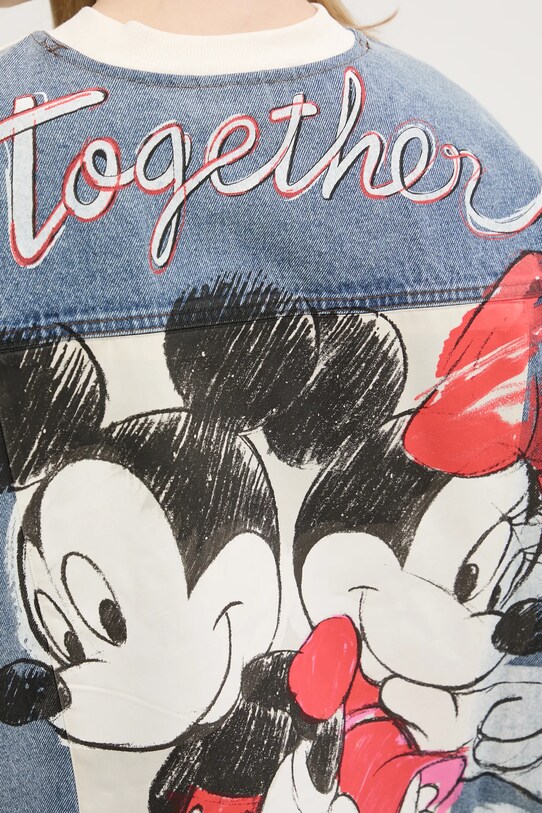 Bavlnená mikina Desigual MICKEY MOUSE béžová 25SWSK39
